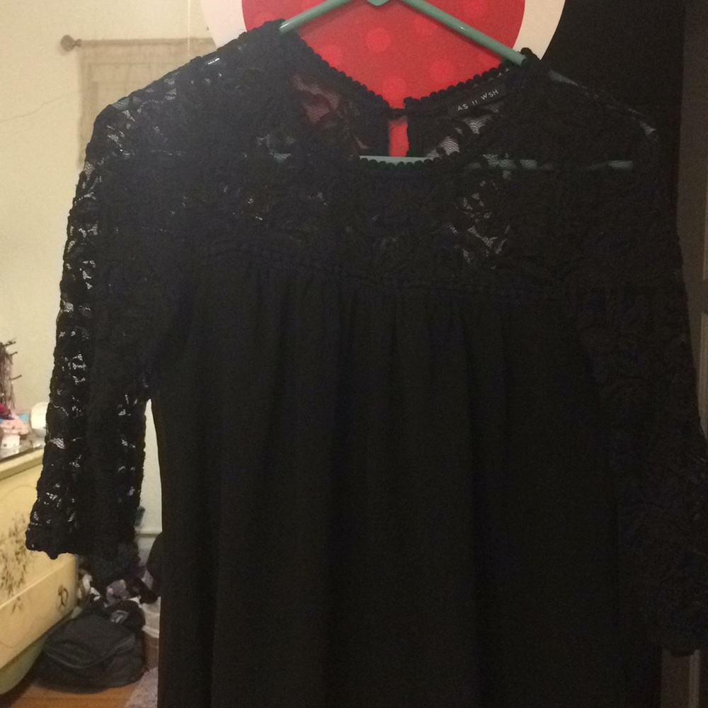 🚨 Sale🚨 As U Wish Black Lace Nice fitting Dress